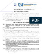 Regulament Cazare UVT 2014-2015