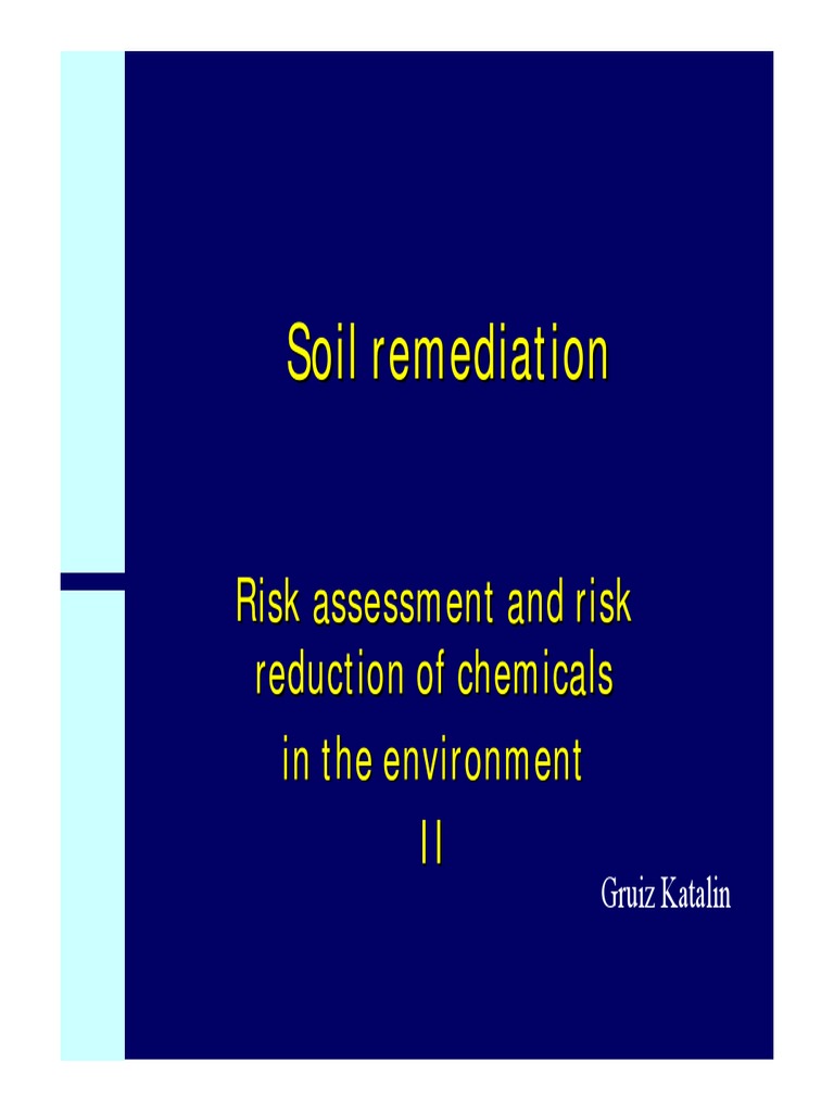 Soil Remediation Techniques Overview | PDF | Environmental Remediation ...