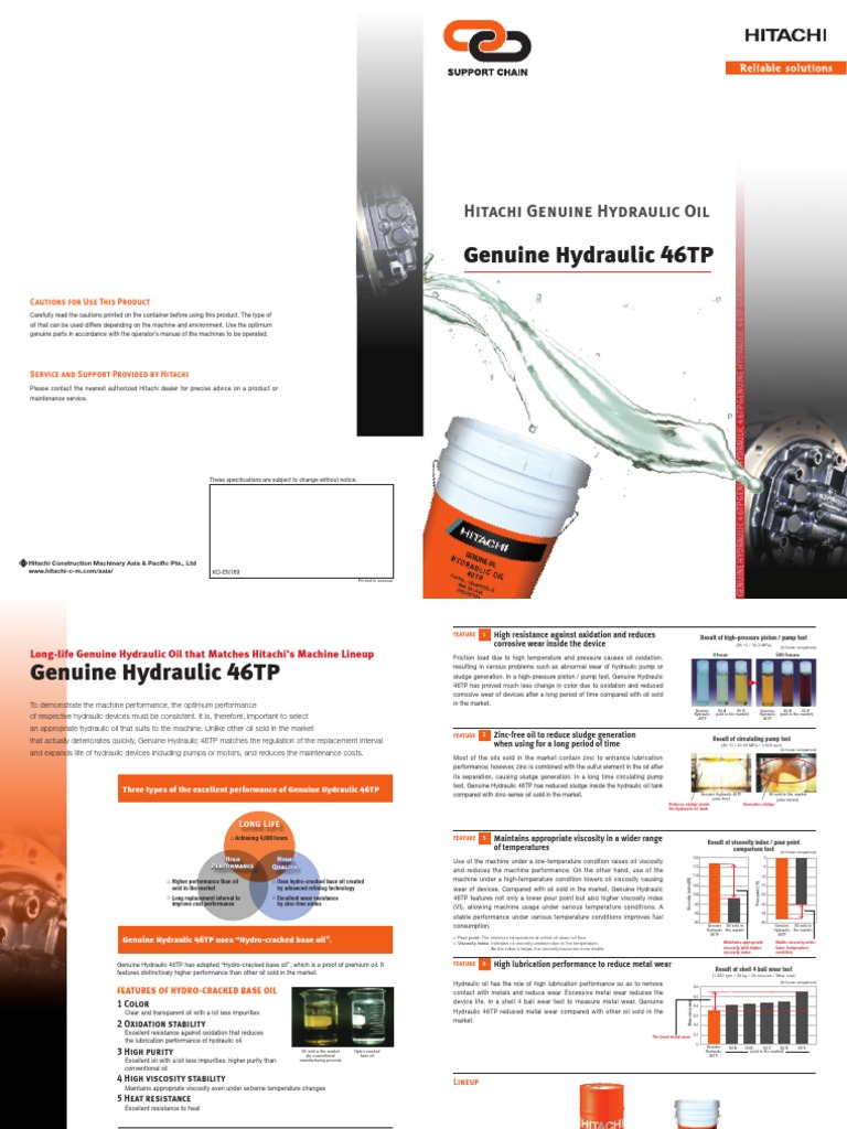 Hitachi Lubricant Motor Oil Engines