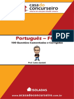 Portugues FGV 100 Questoes Corrigidas e Comentadas Carlos Zambeli