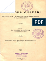 BERTONI. Lengua Guarani