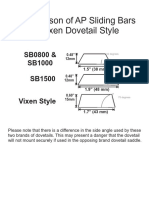 Comparison of AP Sliding Bars & Vixen Dovetail Style: SB0800 & SB1000