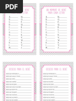 Baby Shower Games Juegos Rosado PDF