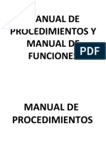 Manual de Funciones y Manual de Procedimientos