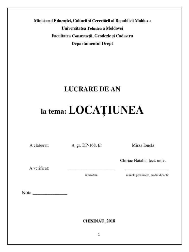 Locatiunea | PDF