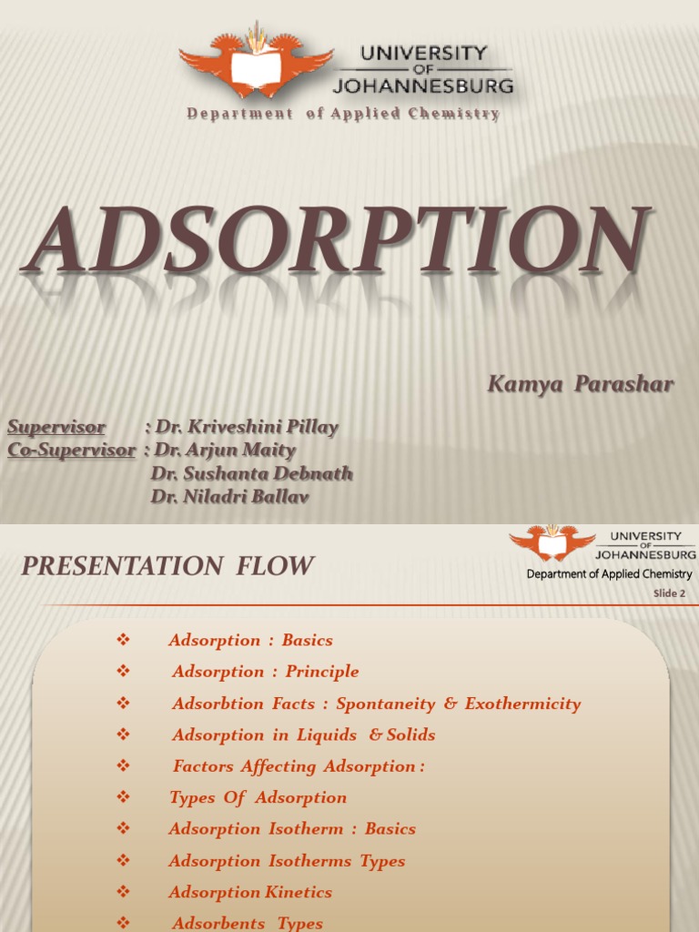 Adsorption Presentation | PDF | Adsorption | Gibbs Free Energy