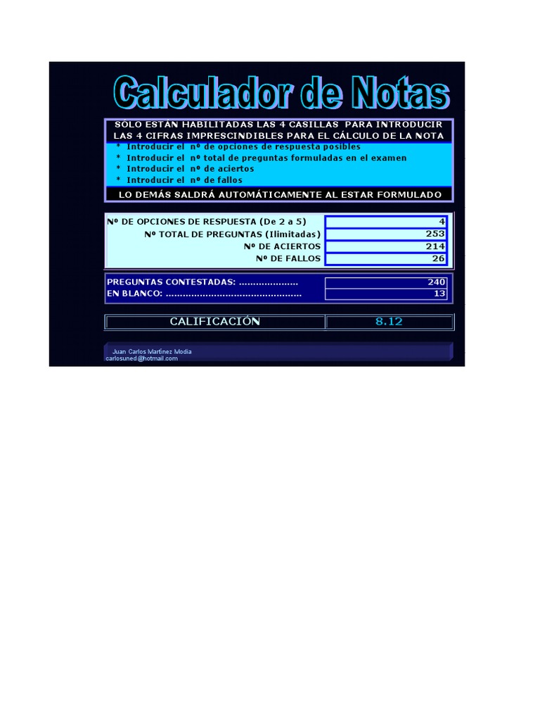Calculadora de Notas | PDF