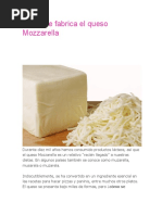 Cómo Se Fabrica El Queso Mozzarella