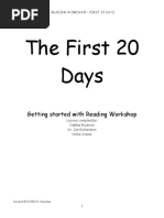 First 20 Days For Reading Workshop
