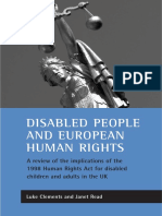 CLEMENTS, Luke J; REA. Disabled People and European Human Rights a Review of the Implications of the 1998 Human Rights Act for Disabled Children and Adults in the Uk
