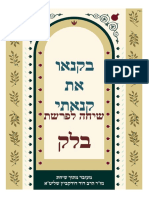 Rav Dovid Dudkevitch, Roeh Yisrael - Yitzhar, P’ Balak 