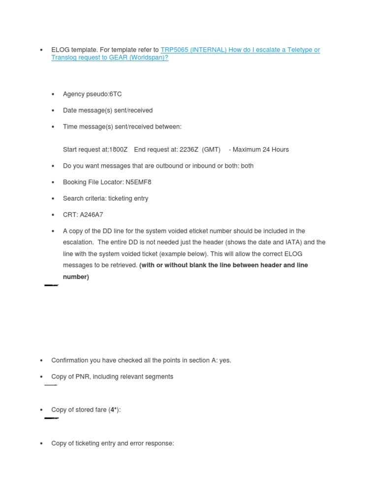 ELOG Template | Download Free PDF | Business