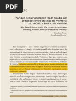 1 ..... CONEXÕES Práticas de Memória, Patrimônio e ENSINO de Histórica Apresentação de DOssiê