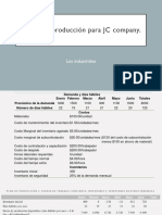 Planes de Producción JC Company Administración de Las Operaciones 2