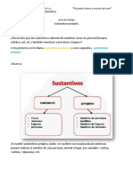 Guaia de Trabajo Sustantivos Propios