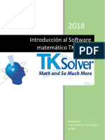 Introducción Al Software MatemáticoTK Solver (1a. Versión)
