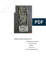 New Capex Plan of Nestle LTD