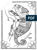 Free Colouring Pages For Adults Chameleon 1 PDF