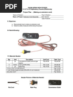 Project Plan Extension Cord