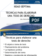 Técnicas para Elaborar Una Tesis de Derecho