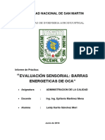 Evaluación sensorial de barras energéticas de oca