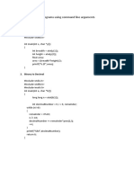 C Programming Using Command Line Arguments