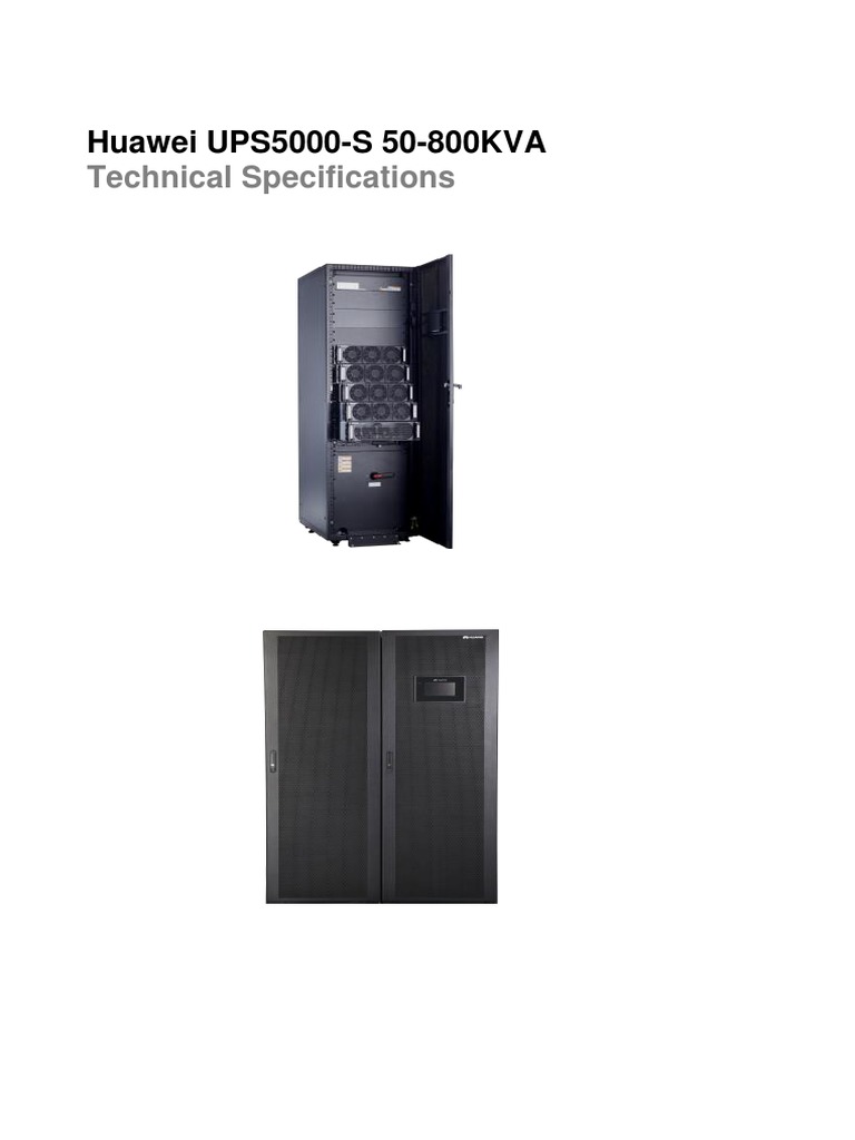 Huawei UPS5000-S 50-800KVA Specs | PDF | Rectifier | Power Inverter