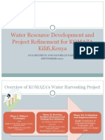 Ana and Danielle - Water Resource Development For KOMAZA