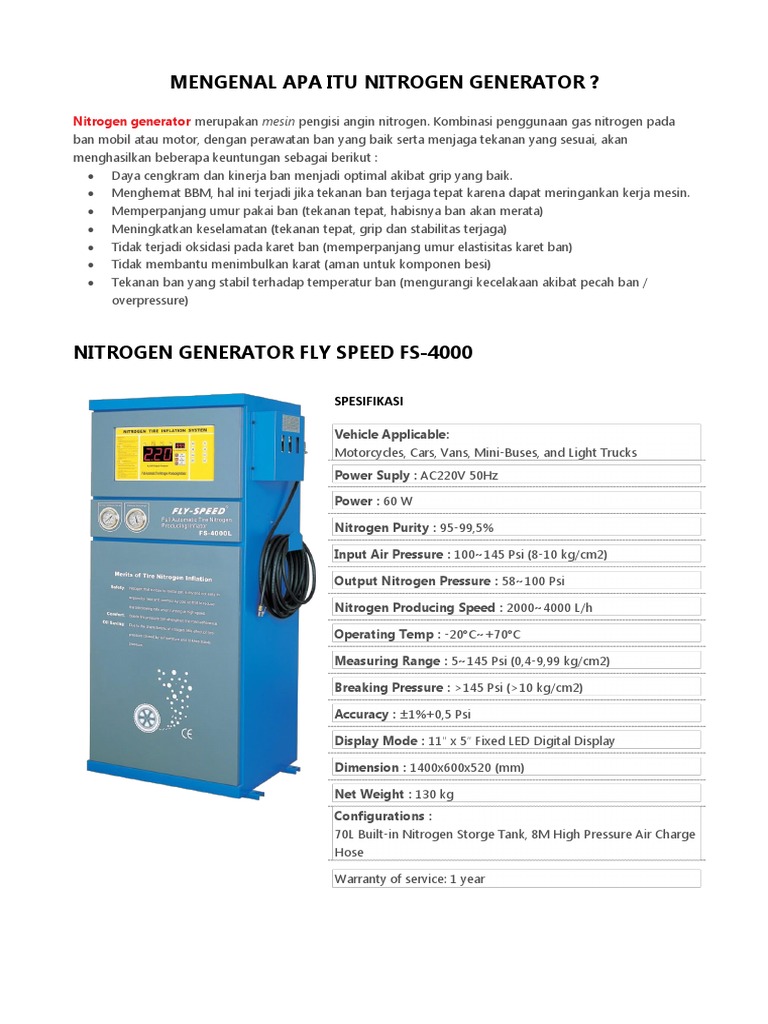 Mengenal Apa Itu Nitrogen Generator Pdf