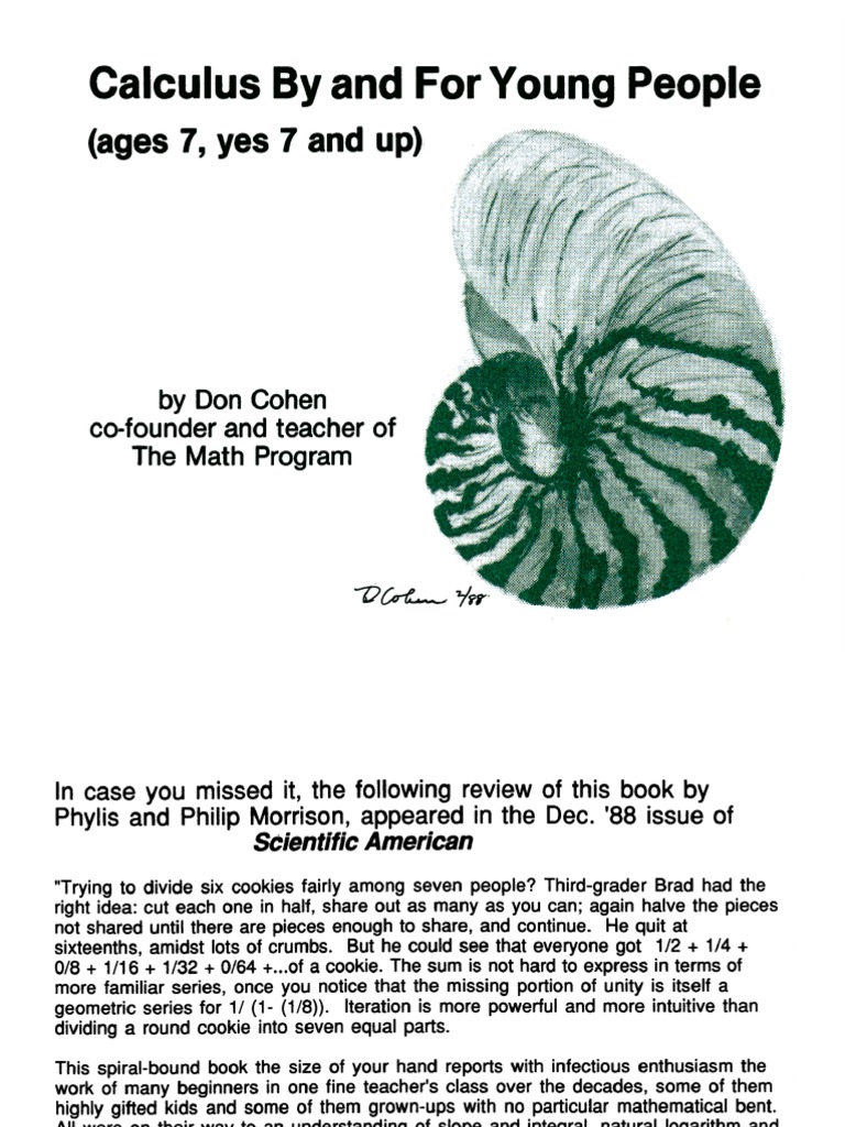 Calculus by and For Young People PDF | PDF