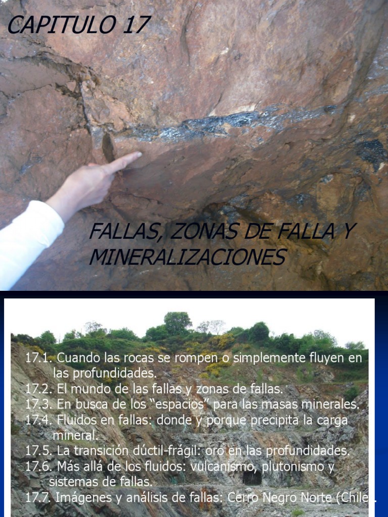 Capitulo 17 - Fallas, Zonas de Fallas y Mineralizaciones, PDF, Falla  (geología)