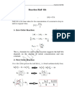 Reaction Half - Life: (A) Ca, (A) Ca