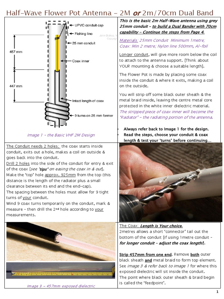 Experimental Dual Band High Gain Flower Pot Antenna | Ham radio antenna,  Ham radio, Dual band