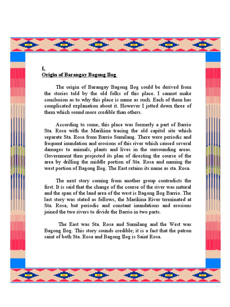 Origin and History of Bagong Ilog | PDF