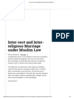 Inter-Sect and Inter-Religious Marriage Under Muslim Law