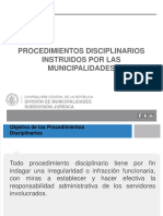 Procedimientos disciplinarios municipales