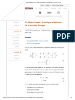 Motor Speed - State-Space Methods For Controller Design