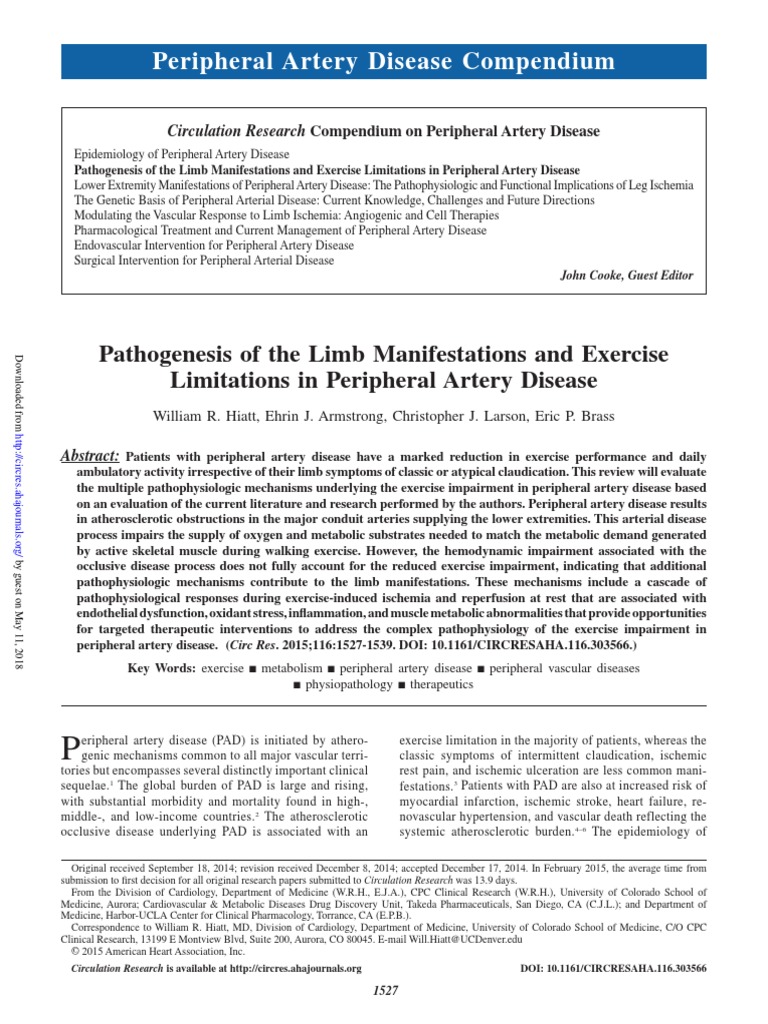 Peripheral Artery Disease Compendium | PDF | Vasodilation | Ischemia