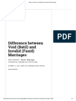 Difference Between Void (Batil) and Invalid (Fasid) Marriages