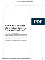 How Can a Muslim Wife Obtain Divorce From Her Husband