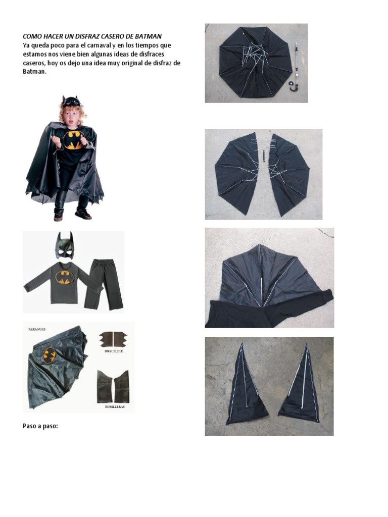 Como Hacer Un Disfraz Casero de Batman | PDF