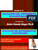 Aplicación instrumentos investigación