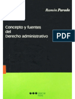 Concepto y Fuentes Del Derecho Administrativo - Ramón Parada-España