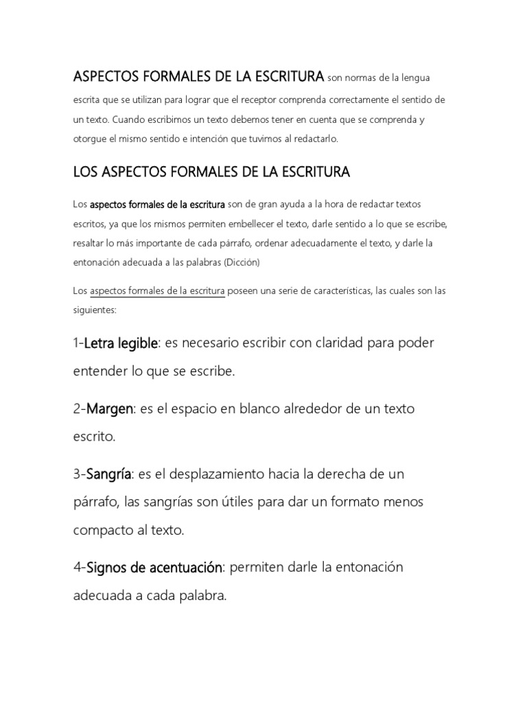 Aspectos Formales de La Escritura Puntuación