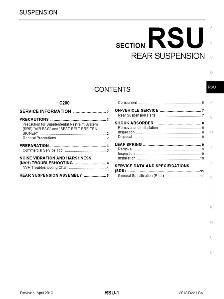 Rear Suspension Section PDF Airbag Suspension (Vehicle)