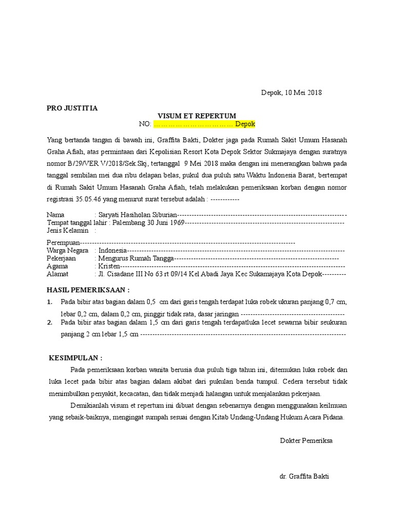 Contoh Visum Keisha 2