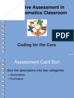 Formative Assessment in The Mathematics Classroom: Coding For The Core