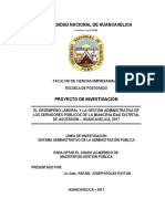 Desempeño laboral y gestión administrativa en municipalidad de Ascensión