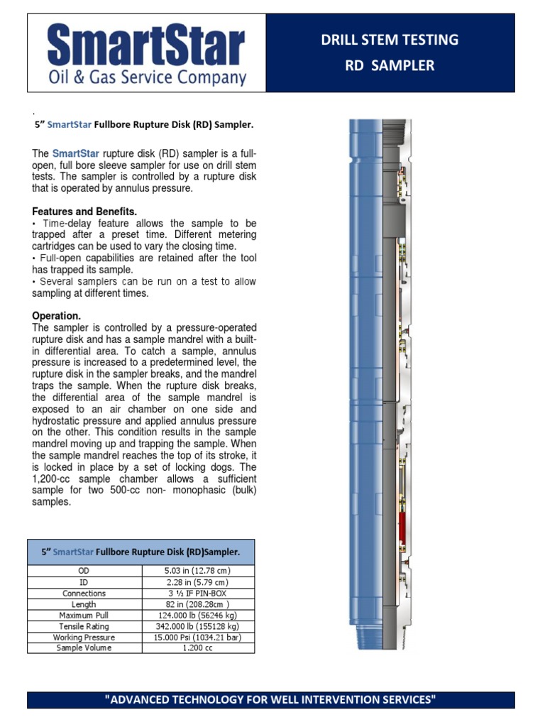 Drill Stem Testing RD Sampler: Smartstar | PDF | Nature