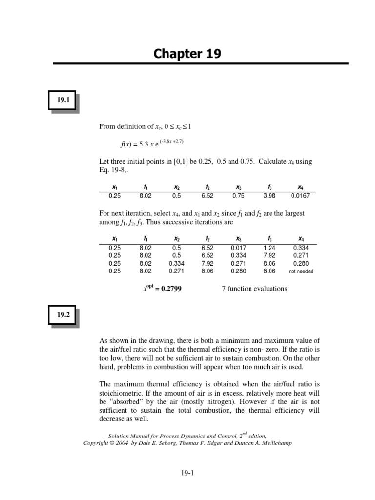 Process Dynamics and Control 2nd Ch19 Mathematical Optimization Control Theory